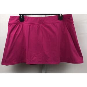 Lands' End Swim Skirt Bottom Women Petite 16P Pink Stretch Skirt w/ Briefs Swim